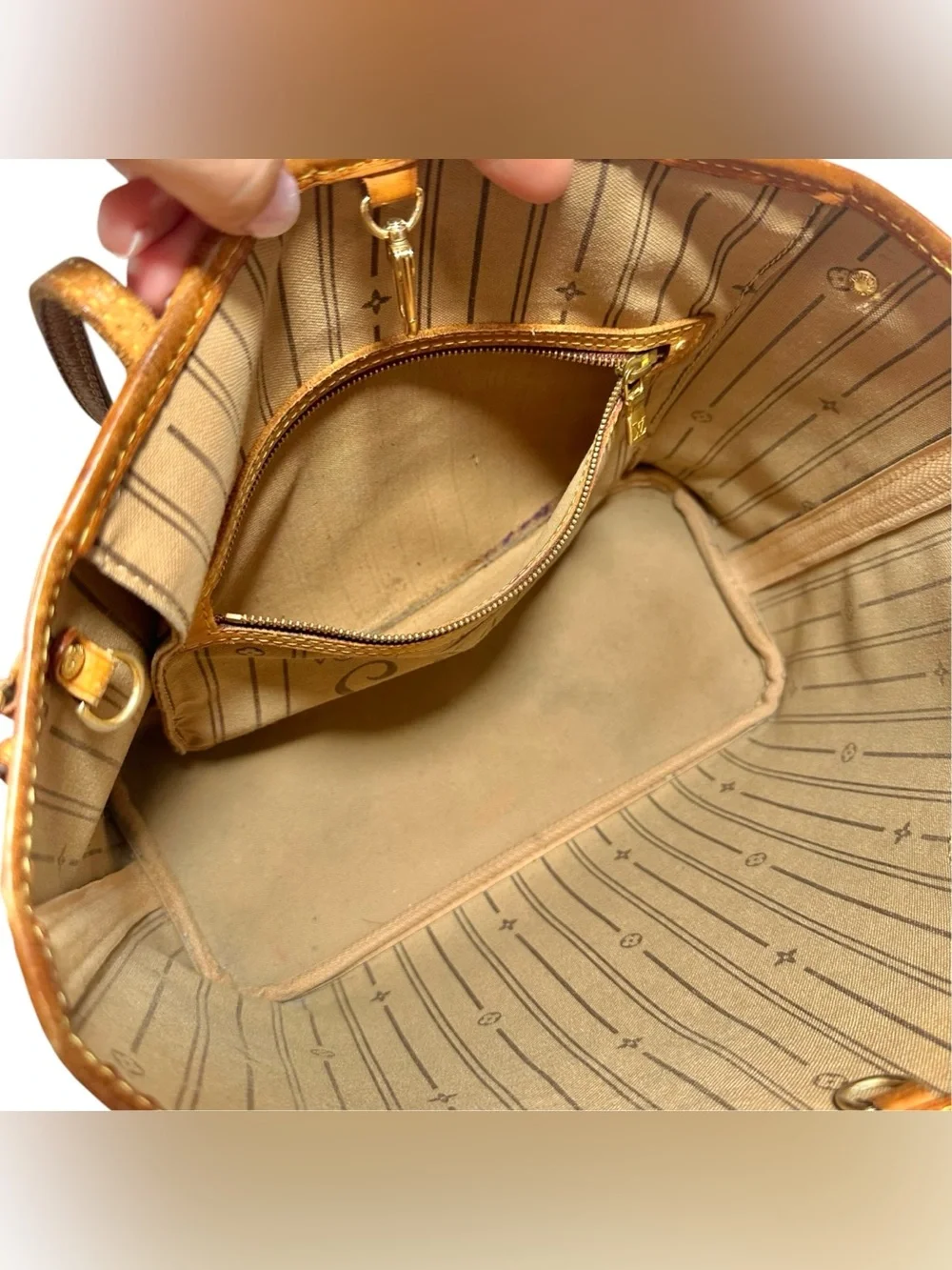 Louis Vuitton Monogram & Vachetta Neverfull PM Tote Bag